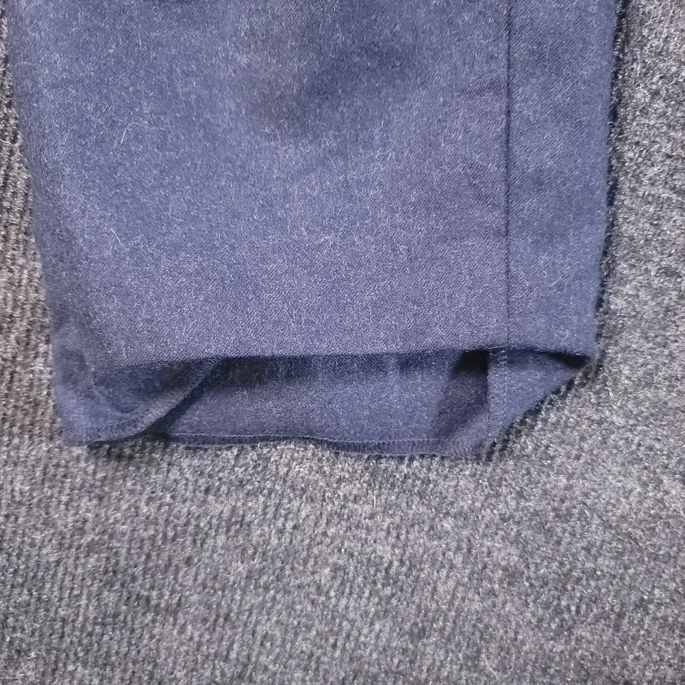 Banana Republic 35x30‎ Vitale Barberis Canonico Flannel 120s Navy Pants *Flaws*